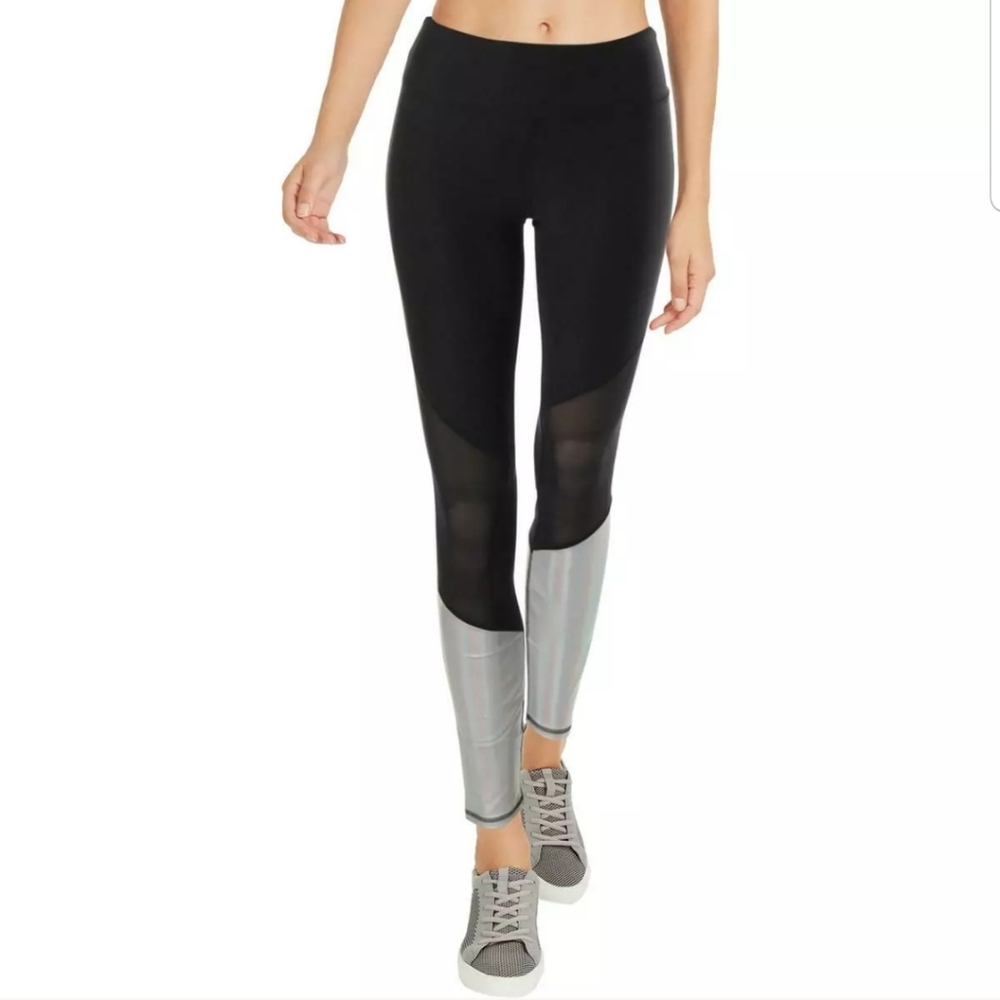 Bebe Sport Womens Black Metallic Running Fitness A